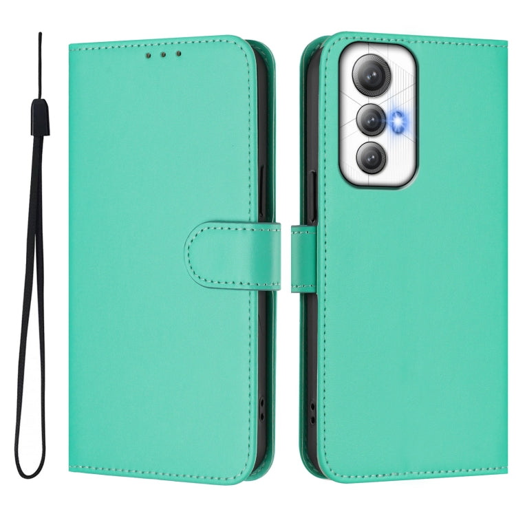 For Cubot Max 5 Skin Feel Solid Color Leather Phone Case with Lanyard