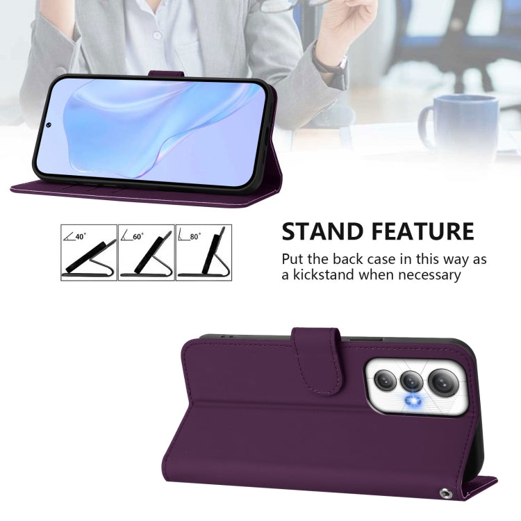 For Cubot Max 5 Skin Feel Solid Color Leather Phone Case with Lanyard