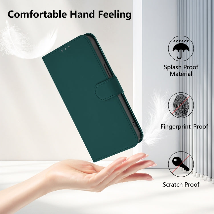 For Cubot P50 Skin Feel Solid Color Leather Phone Case with Lanyard