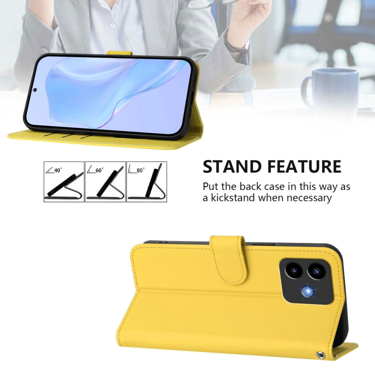 For Cubot Note 40 Skin Feel Solid Color Leather Phone Case with Lanyard