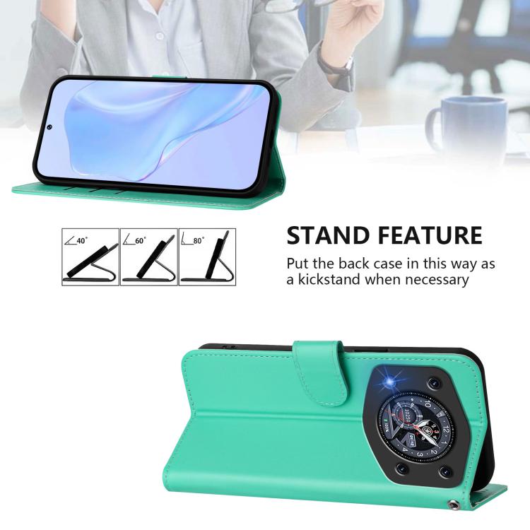For Cubot A30 Skin Feel Solid Color Leather Phone Case with Lanyard