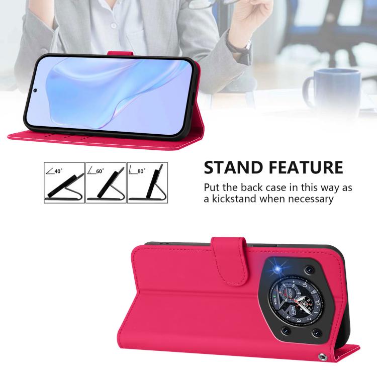 For Cubot A30 Skin Feel Solid Color Leather Phone Case with Lanyard