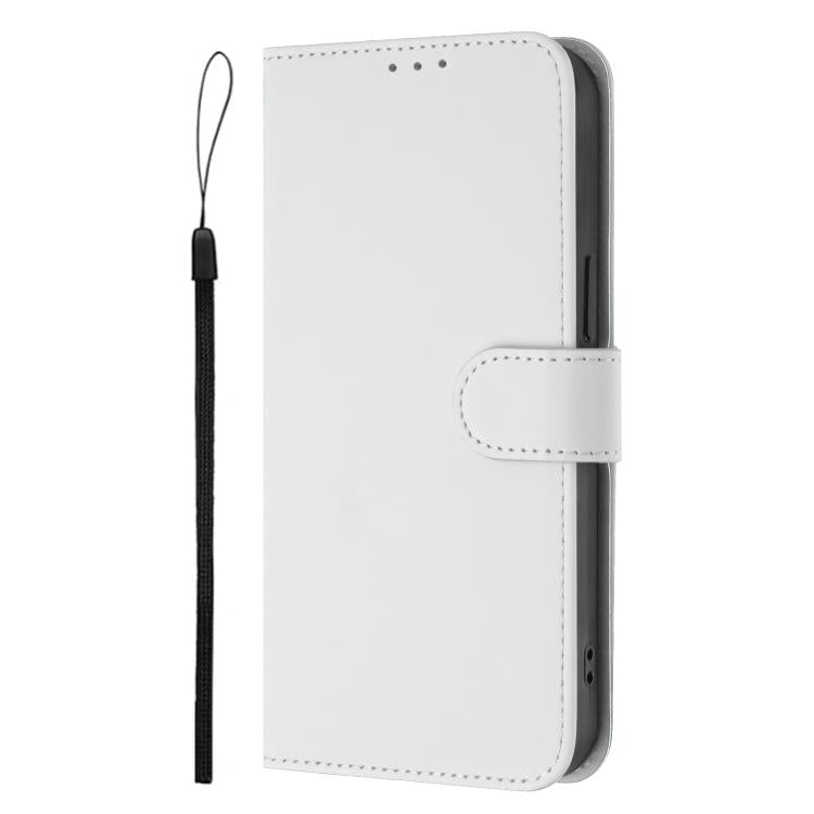 For Cubot A40 Skin Feel Solid Color Leather Phone Case with Lanyard
