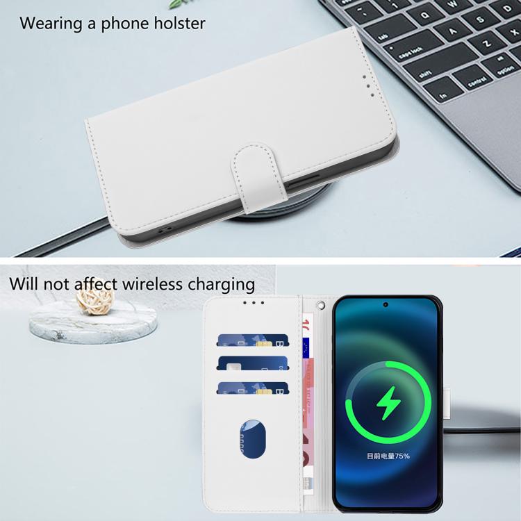For Cubot P90 Skin Feel Solid Color Leather Phone Case with Lanyard