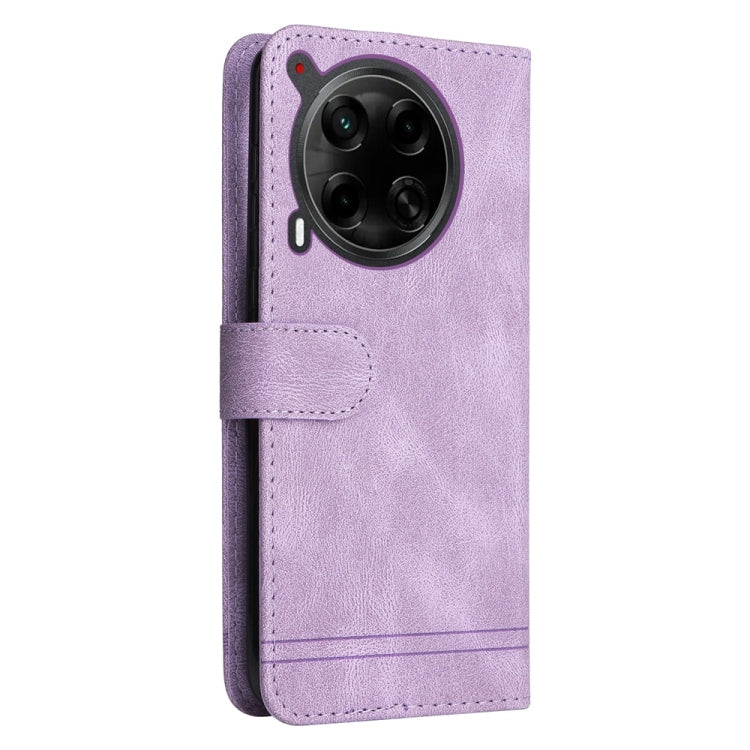 For Tecno Camon 30 4G / 5G Skin Feel Life Tree Metal Button Leather Phone Case