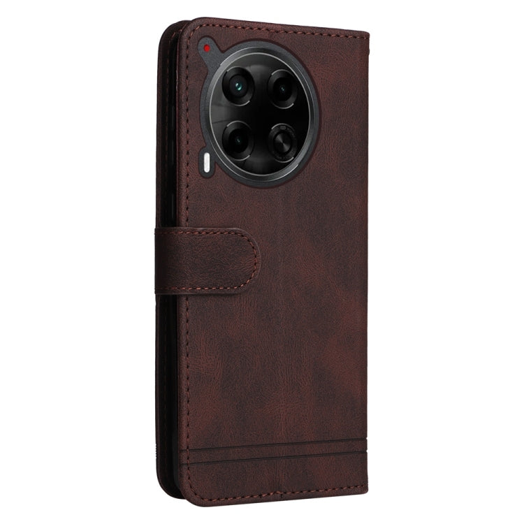 For Tecno Camon 30 4G / 5G Skin Feel Life Tree Metal Button Leather Phone Case