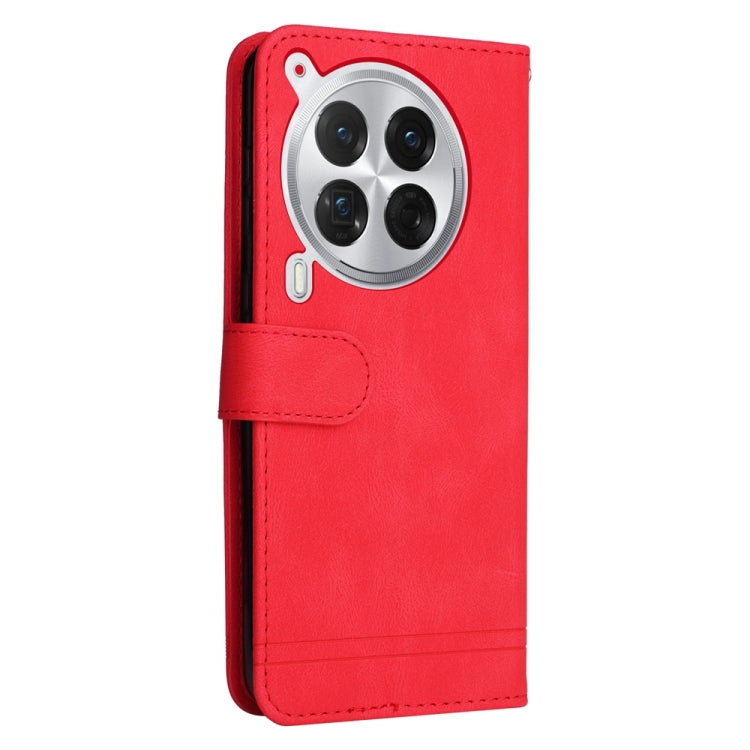 For Tecno Camon 30 Premier Skin Feel Life Tree Metal Button Leather Phone Case