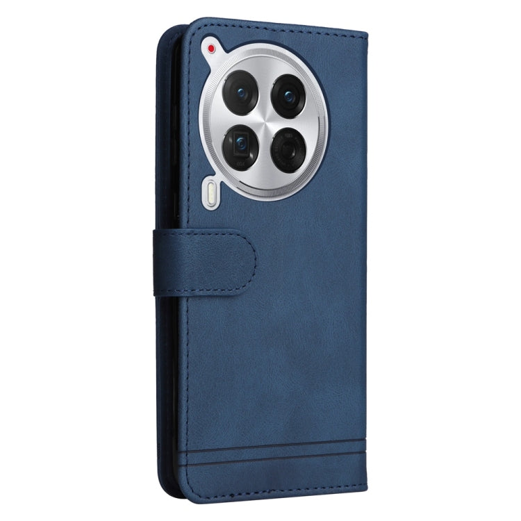 For Tecno Camon 30 Premier Skin Feel Life Tree Metal Button Leather Phone Case
