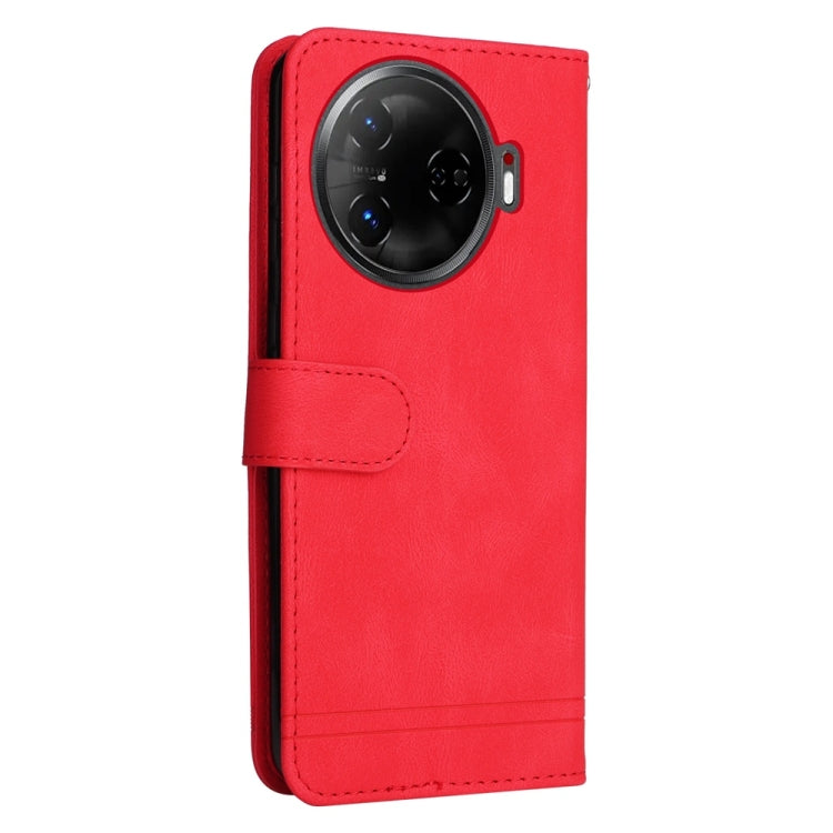 For Tecno Camon 30 Pro Skin Feel Life Tree Metal Button Leather Phone Case