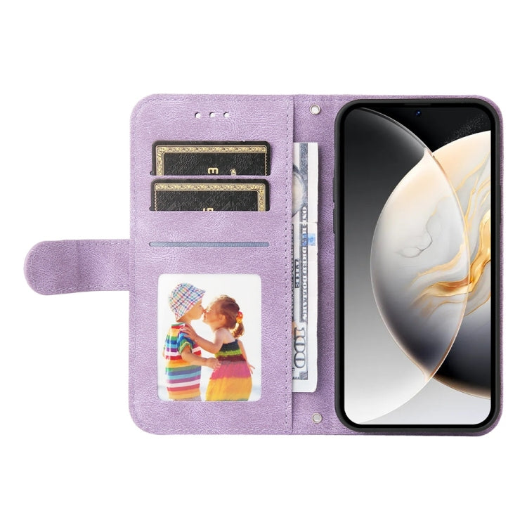 For Tecno Camon 30 Pro Skin Feel Life Tree Metal Button Leather Phone Case