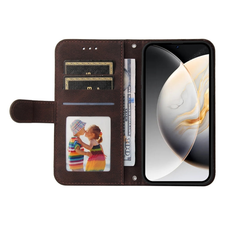 For Tecno Camon 30 Pro Skin Feel Life Tree Metal Button Leather Phone Case