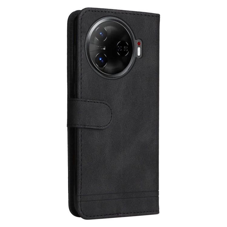 For Tecno Camon 30 Pro Skin Feel Life Tree Metal Button Leather Phone Case