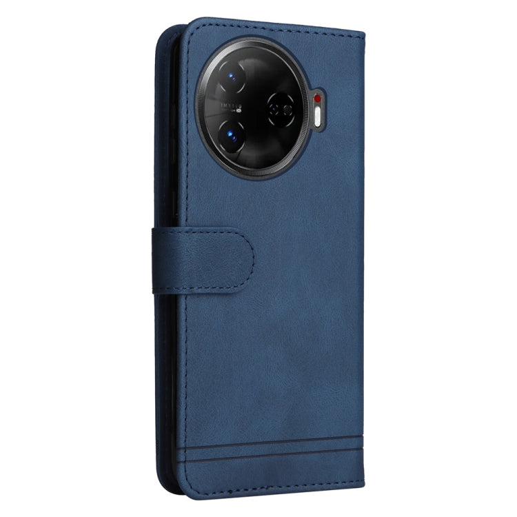 For Tecno Camon 30 Pro Skin Feel Life Tree Metal Button Leather Phone Case