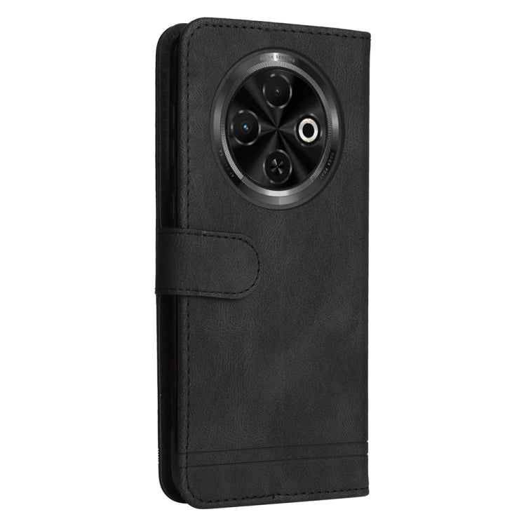 For Tecno Spark 30C Skin Feel Life Tree Metal Button Leather Phone Case