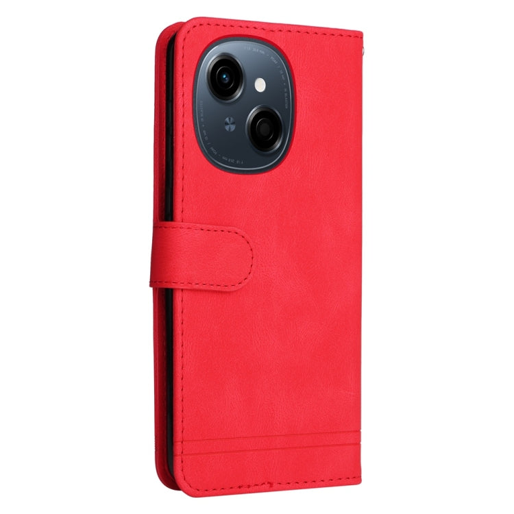 For Tecno Spark Go 1 / Pop 9 / Spark Go 2025 Skin Feel Life Tree Metal Button Leather Phone Case