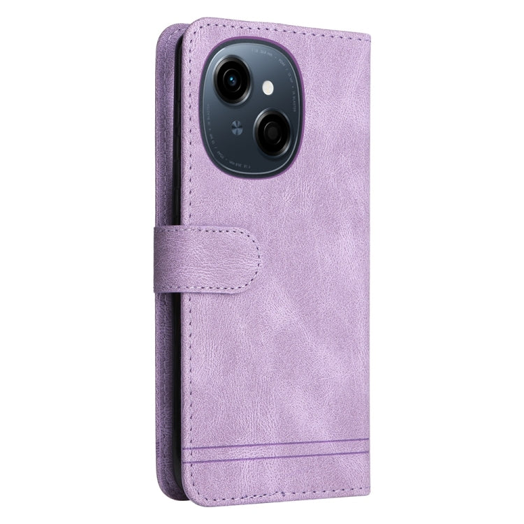 For Tecno Spark Go 1 / Pop 9 / Spark Go 2025 Skin Feel Life Tree Metal Button Leather Phone Case
