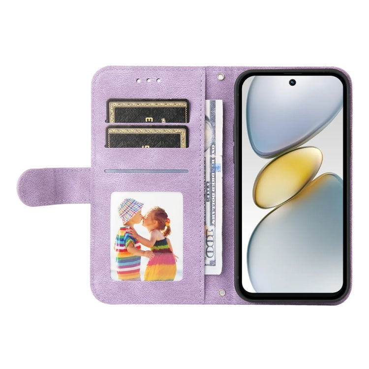 For Tecno Spark Go 1 / Pop 9 / Spark Go 2025 Skin Feel Life Tree Metal Button Leather Phone Case