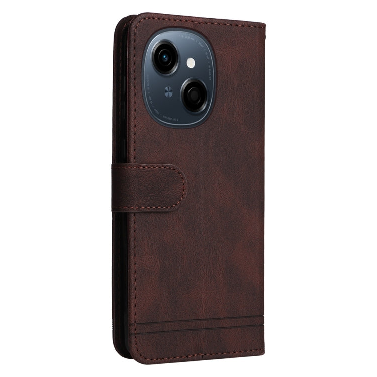For Tecno Spark Go 1 / Pop 9 / Spark Go 2025 Skin Feel Life Tree Metal Button Leather Phone Case