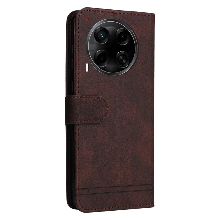 For Tecno Camon 30S / Camon 30S Pro Skin Feel Life Tree Metal Button Leather Phone Case