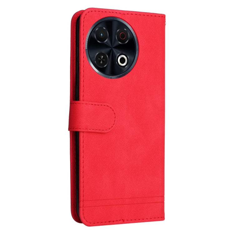 For Tecno Spark 30 Pro 4G Skin Feel Life Tree Metal Button Leather Phone Case