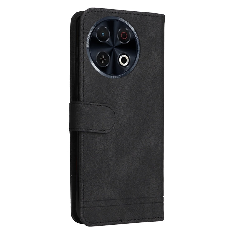 For Tecno Spark 30 Pro 4G Skin Feel Life Tree Metal Button Leather Phone Case