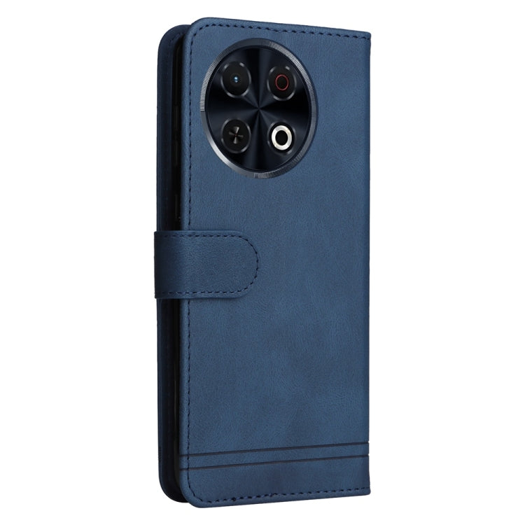 For Tecno Spark 30 Pro 4G Skin Feel Life Tree Metal Button Leather Phone Case