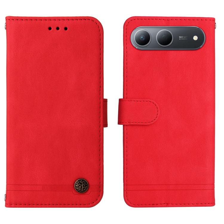 For Tecno Spark 40 5G / Spark Go 5G 2025 Skin Feel Life Tree Metal Button Leather Phone Case