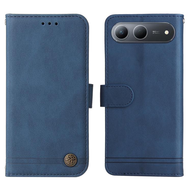 For Tecno Spark 40 5G / Spark Go 5G 2025 Skin Feel Life Tree Metal Button Leather Phone Case
