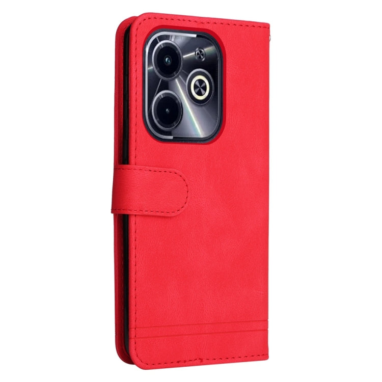 For Infinix Hot 40i Skin Feel Life Tree Metal Button Leather Phone Case