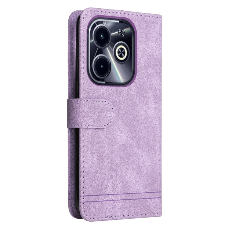 For Infinix Hot 40i Skin Feel Life Tree Metal Button Leather Phone Case