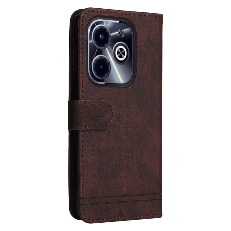 For Infinix Hot 40i Skin Feel Life Tree Metal Button Leather Phone Case