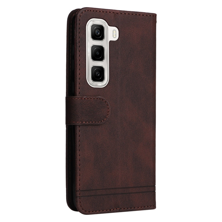 For Infinix Hot 50 4G Skin Feel Life Tree Metal Button Leather Phone Case