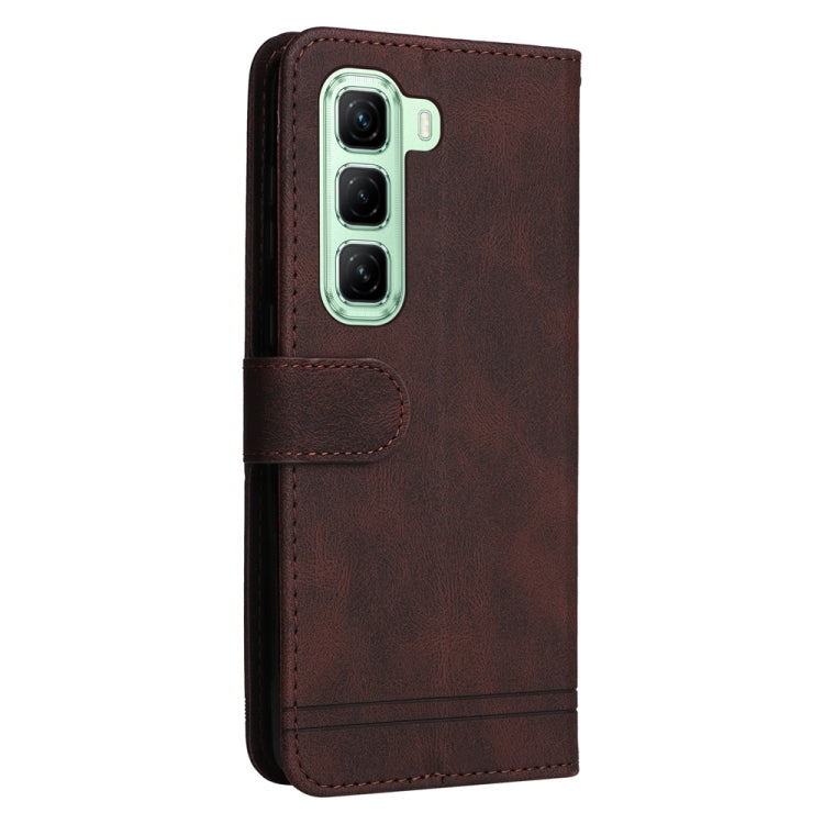 For Infinix Hot 50 5G Skin Feel Life Tree Metal Button Leather Phone Case
