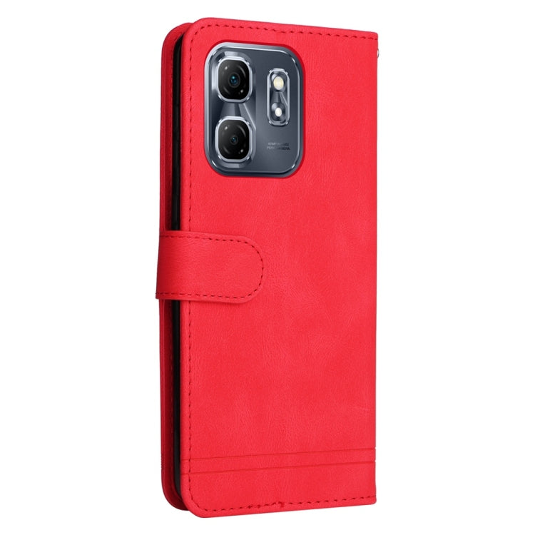 For Infinix Hot 50i / Smart 9 Skin Feel Life Tree Metal Button Leather Phone Case