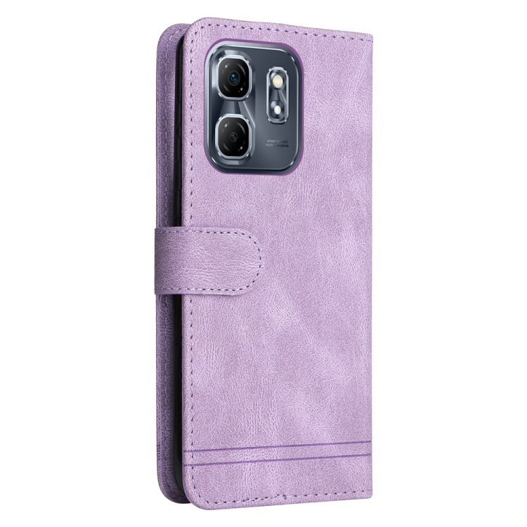 For Infinix Hot 50i / Smart 9 Skin Feel Life Tree Metal Button Leather Phone Case