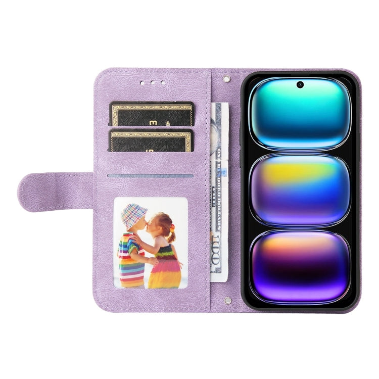 For Infinix Hot 50i / Smart 9 Skin Feel Life Tree Metal Button Leather Phone Case