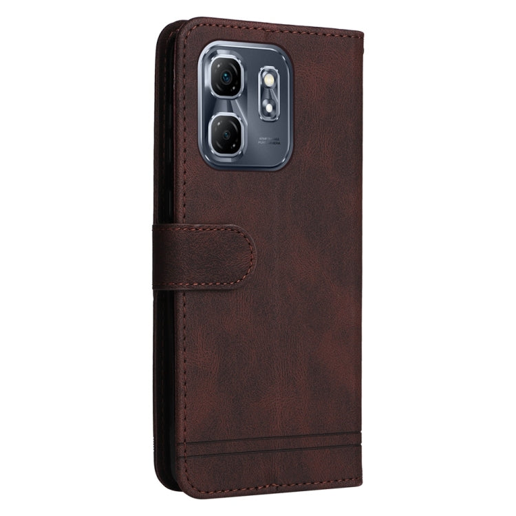 For Infinix Hot 50i / Smart 9 Skin Feel Life Tree Metal Button Leather Phone Case