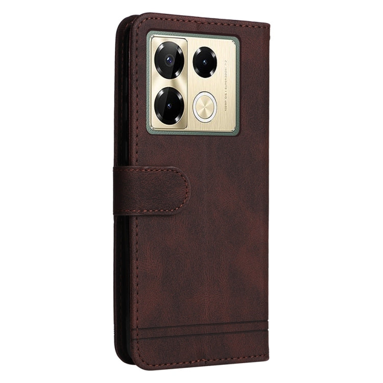 For Infinix Note 40 Pro 4G / 5G / Note 40 Pro+ Skin Feel Life Tree Metal Button Leather Phone Case