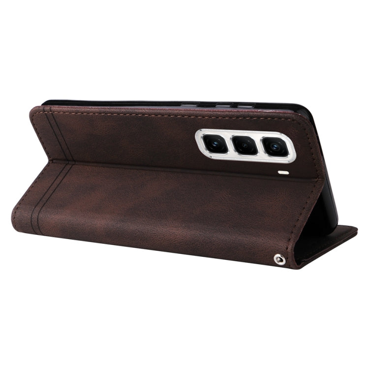 For Infinix Hot 50 Pro+ 4G Skin Feel Life Tree Metal Button Leather Phone Case