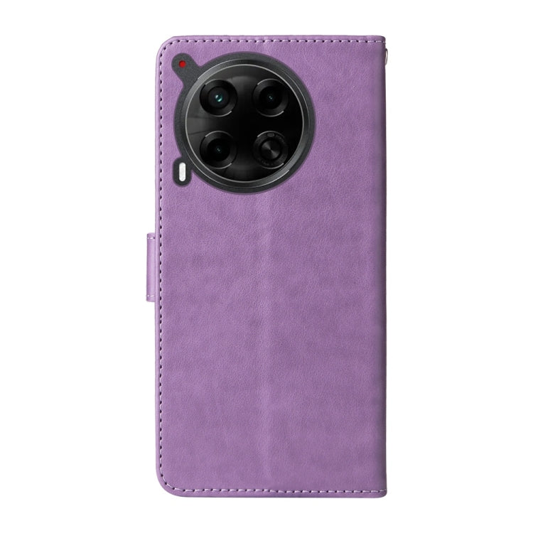 For Tecno Camon 30 4G / 5G Embossed Butterfly Flowers Leather Phone Case