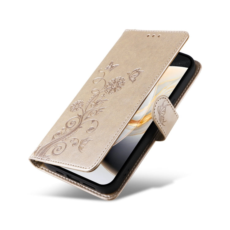 For Tecno Camon 30 Pro Embossed Butterfly Flowers Leather Phone Case