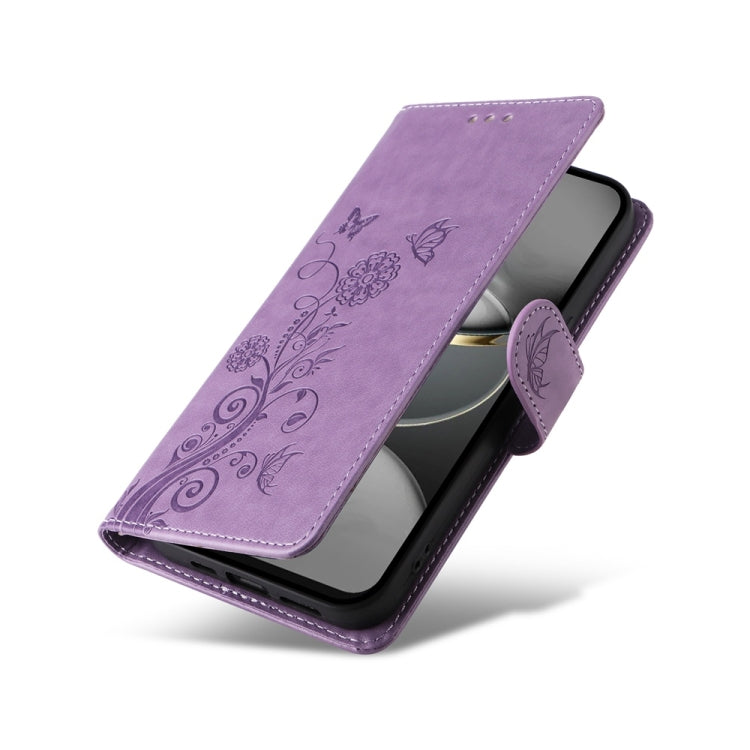 For Tecno Spark 30C Embossed Butterfly Flowers Leather Phone Case