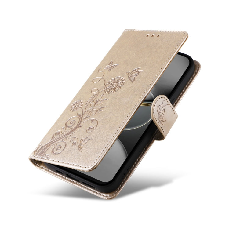 For Tecno Spark 30C Embossed Butterfly Flowers Leather Phone Case