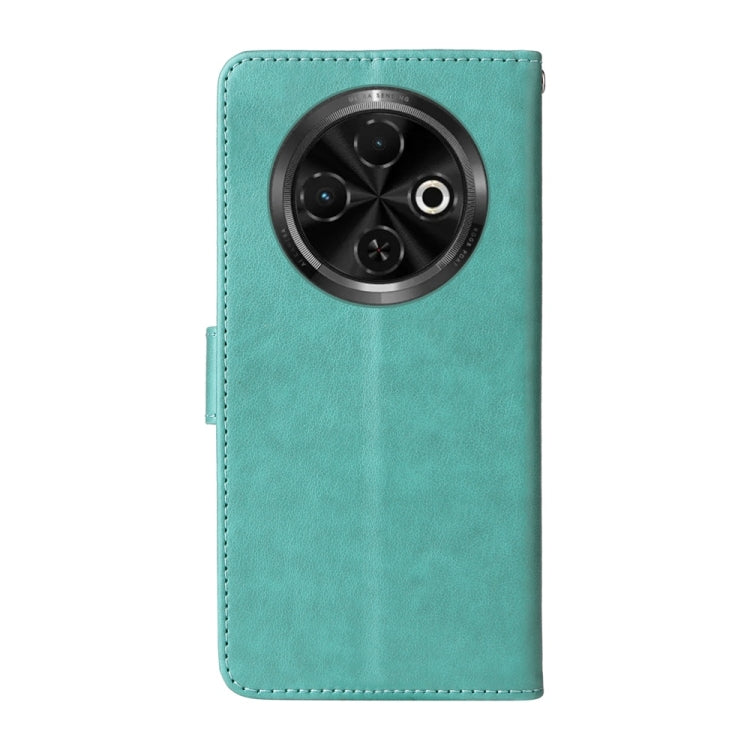 For Tecno Spark 30C Embossed Butterfly Flowers Leather Phone Case