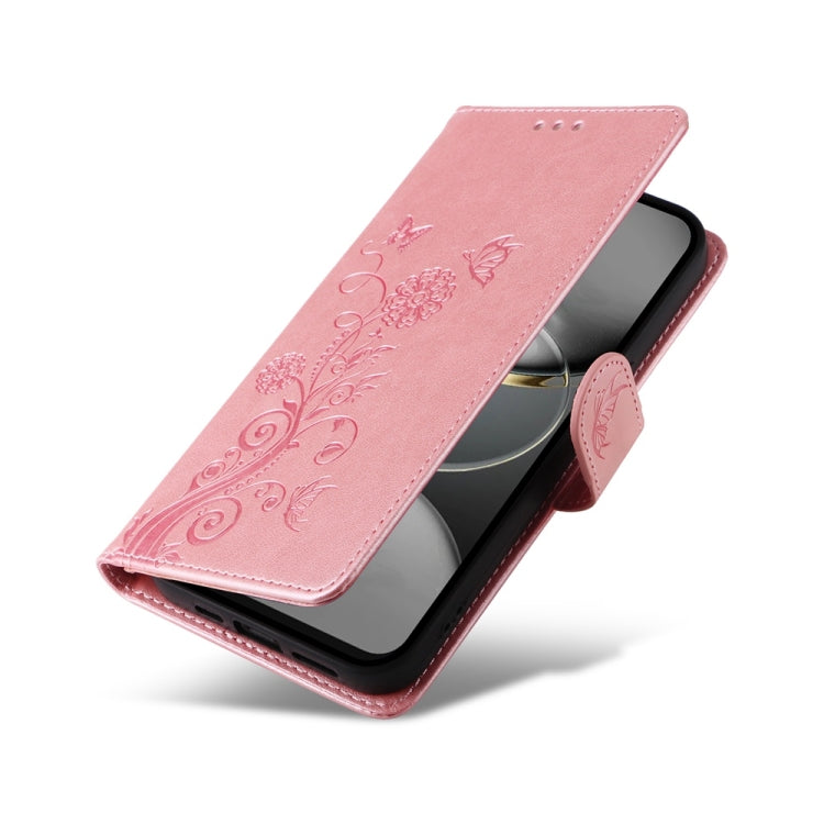 For Tecno Spark 30C Embossed Butterfly Flowers Leather Phone Case