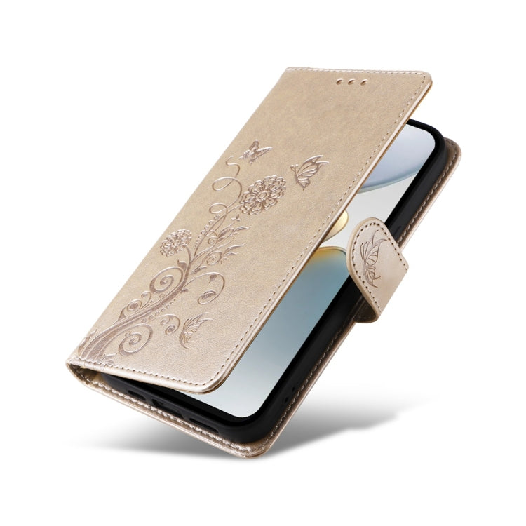 For Tecno Spark Go 1 / Pop 9 / Spark Go 2025 Embossed Butterfly Flowers Leather Phone Case
