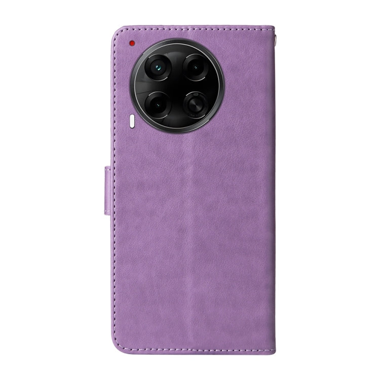 For Tecno Camon 30S / Camon 30S Pro Embossed Butterfly Flowers Leather Phone Case