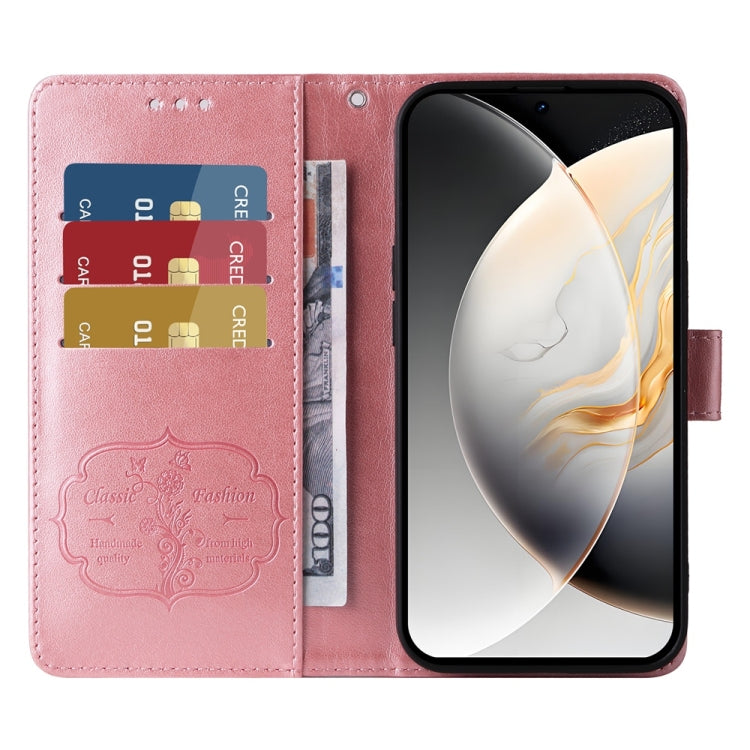 For Tecno Camon 30S / Camon 30S Pro Embossed Butterfly Flowers Leather Phone Case