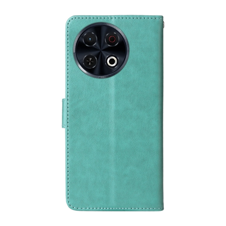 For Tecno Spark 30 Pro 4G Embossed Butterfly Flowers Leather Phone Case