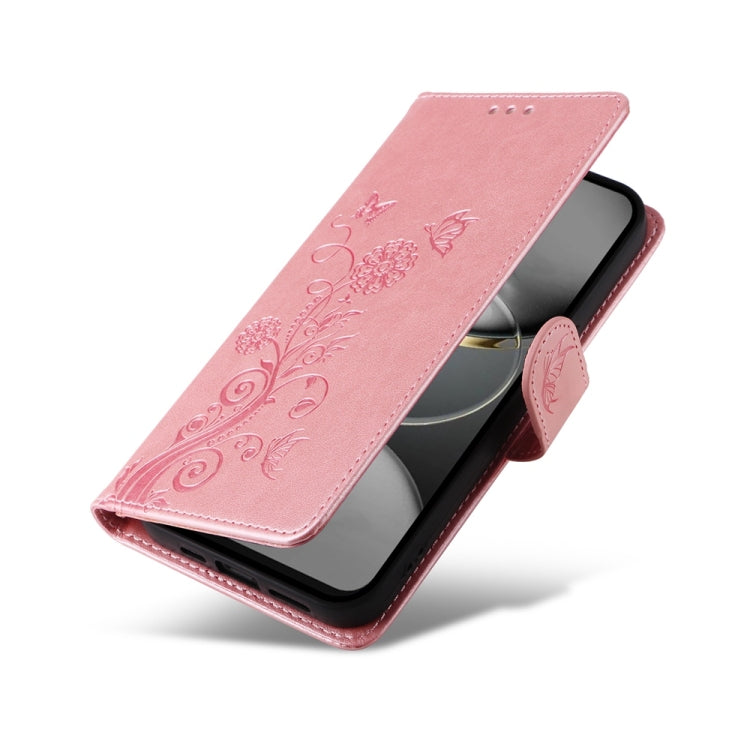 For Tecno Spark 30 Pro 4G Embossed Butterfly Flowers Leather Phone Case